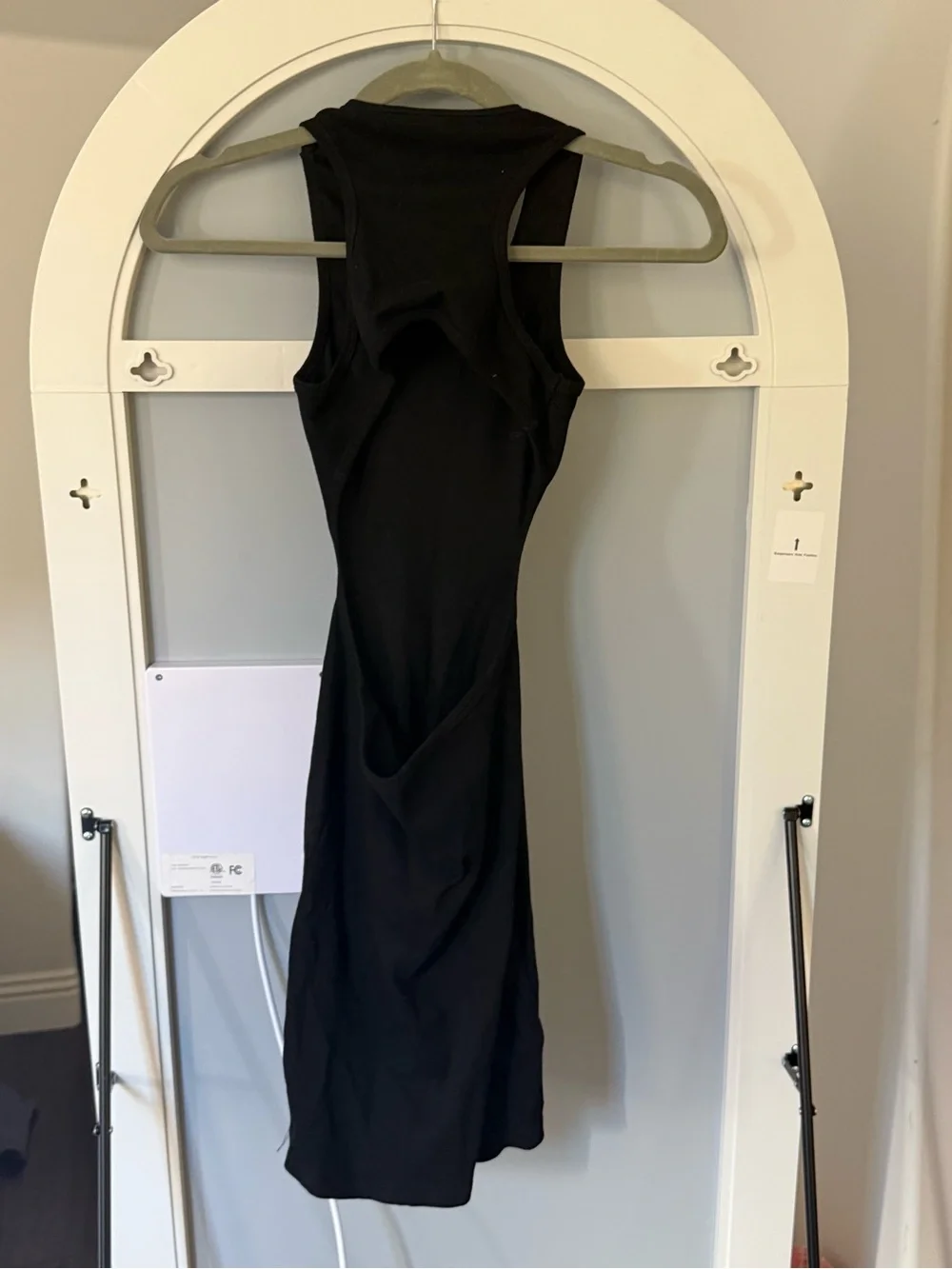 JANG Black Cutout Open Back Bodycon Mini Dress | Size S | Backless